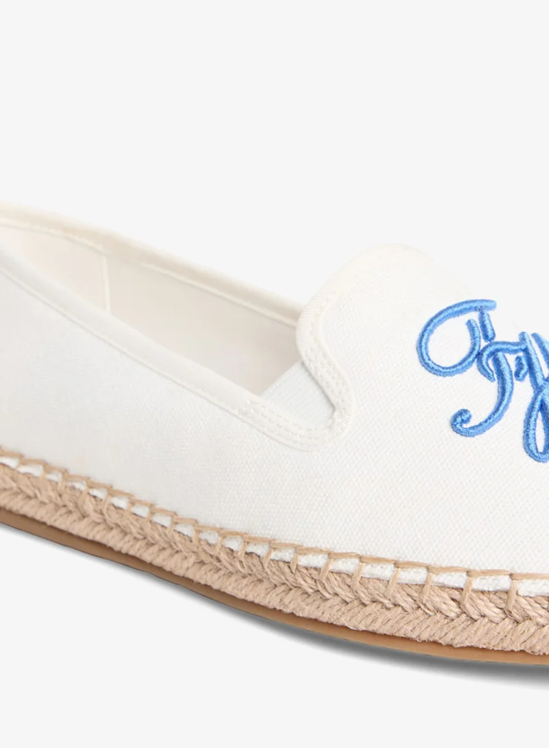 TOMMY HILFIGER  Logo Embroidery Canvas Espadrilles for Women | Best Price UAE